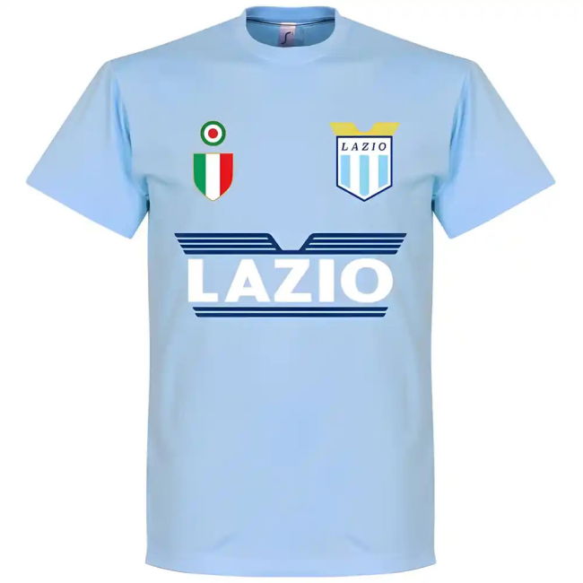 Lazio Paul Gascoigne 8 Team T-Shirt - Sky