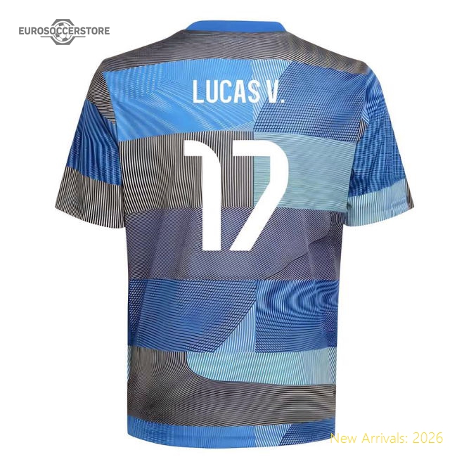 Match-Day 2025-2026 Real Madrid Pre-Match Shirt (Blue) - Kids (Lucas V