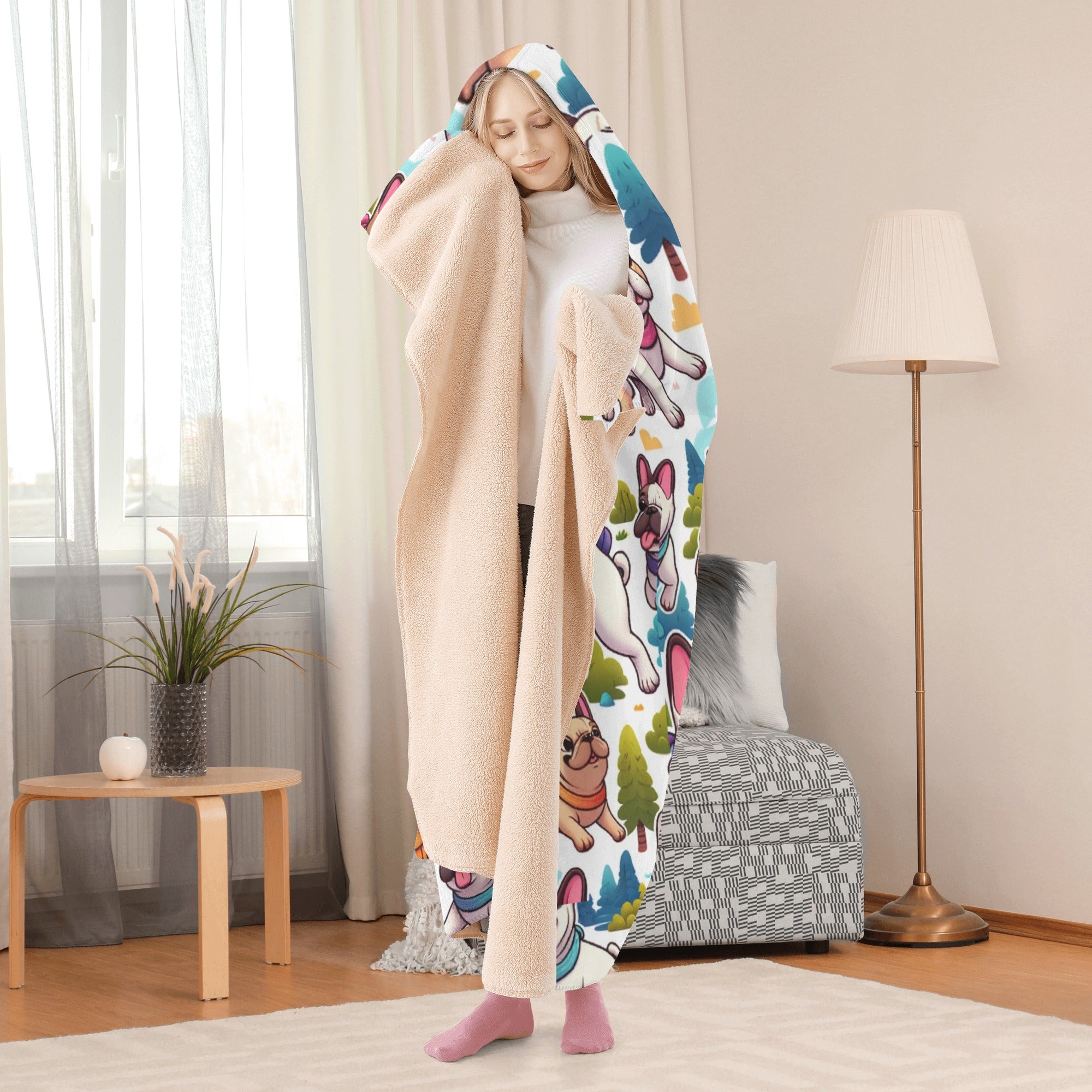 Comfortable Street-Ready Ivy - Hooded Blanket for Daily Life Durable
