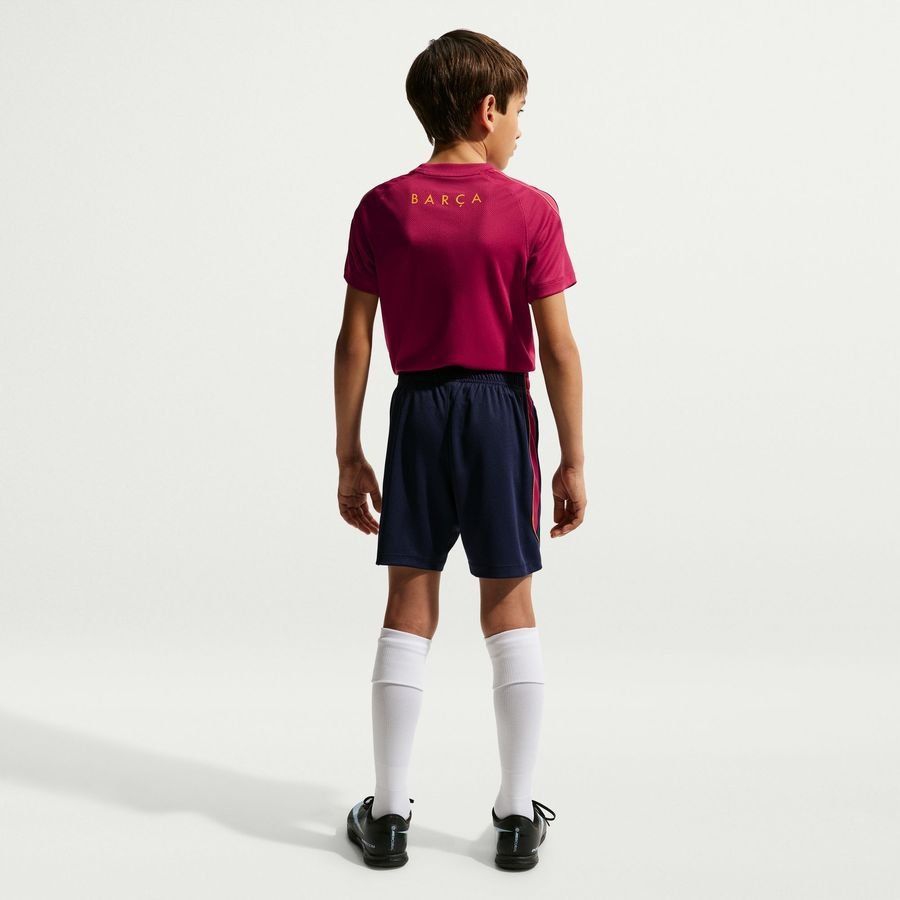 [EFKS] Barcelona Shorts Dri FIT Strike Blackened Blue/Noble Mineral Training Kids Red