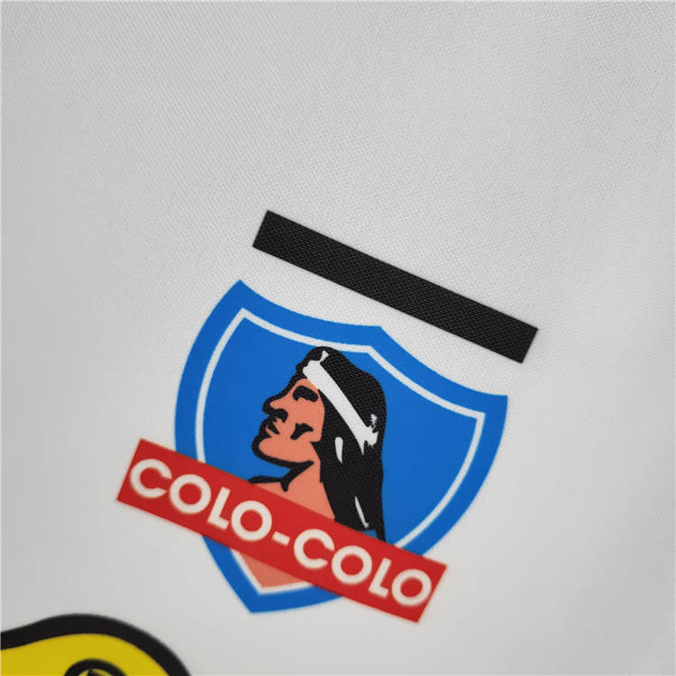 Colo-Colo Retro Soccer Jersey 1995 Home Long Sleeve Football Shirt -