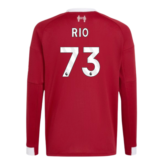 match worn 2025-2026 Liverpool Long Sleeve Home Shirt (Kids) (Rio 73)