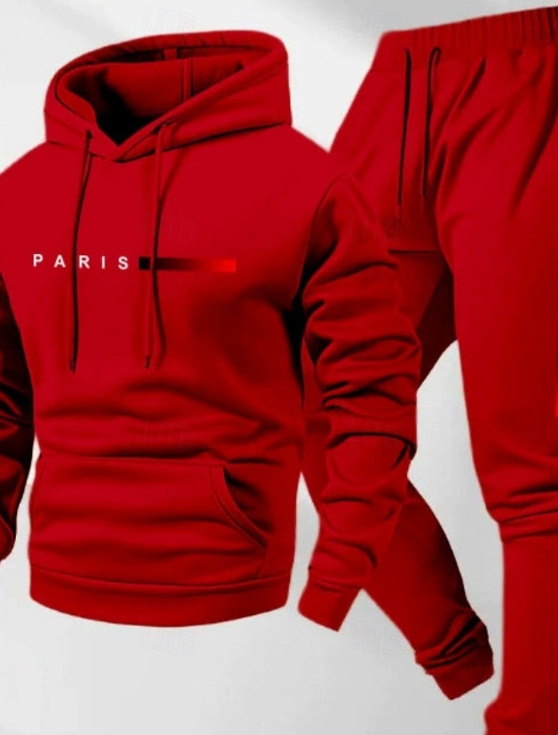 Men's 2 Piece Tracksuit Sports Sweatpants Hooded Sweatshirt with