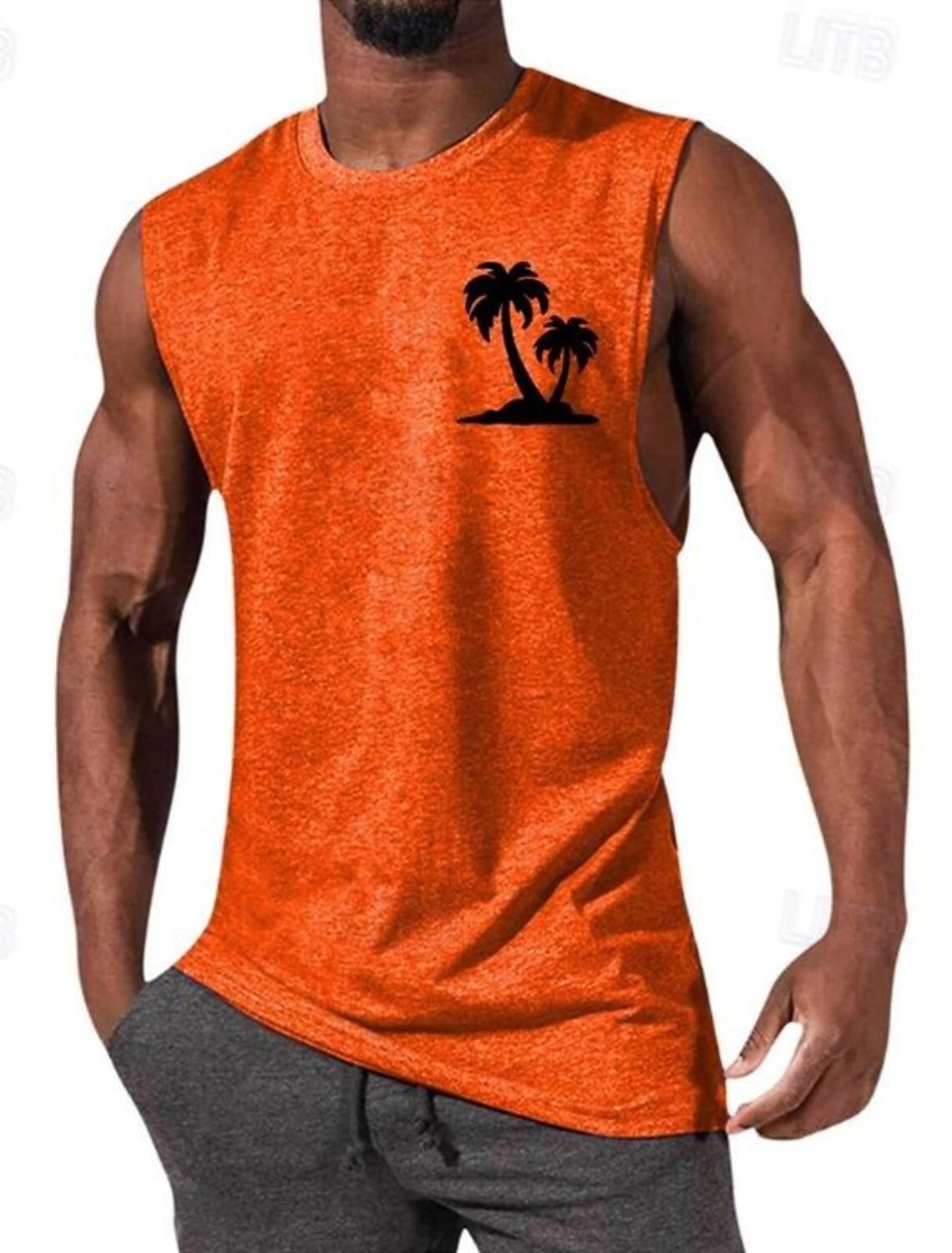 Men's Tank Top Vest Undershirt Sleeveless Shirt Crewneck Spring &