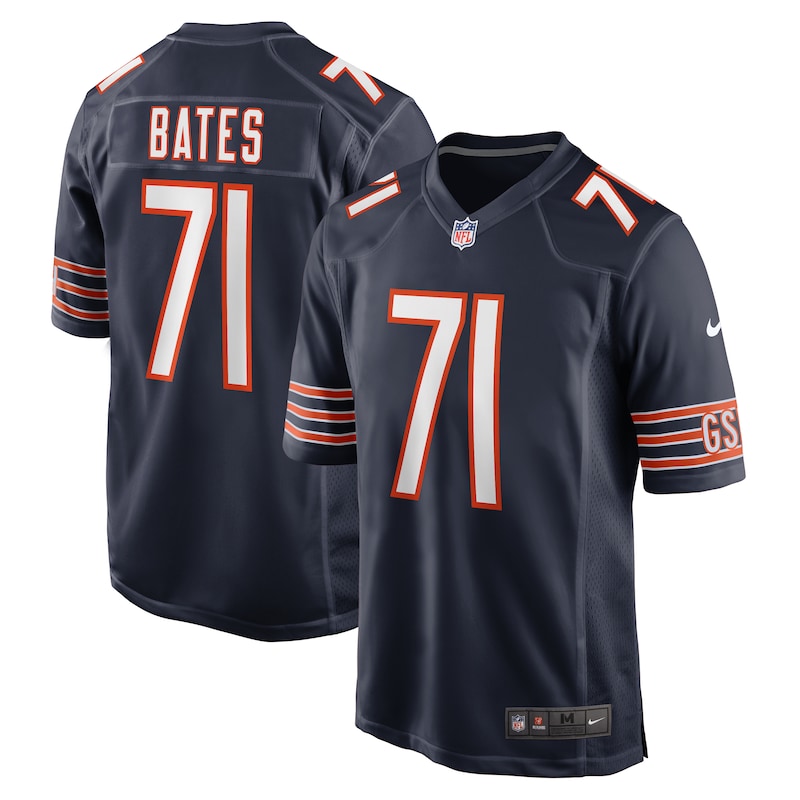 None Ryan Bates CHI Bears Powerful Elite Jersey Game Day Wear