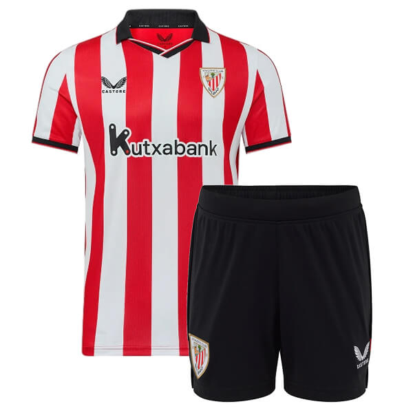 Kids Athletic Bilbao Home Soccer Kit 202526 ShirtShorts - Official