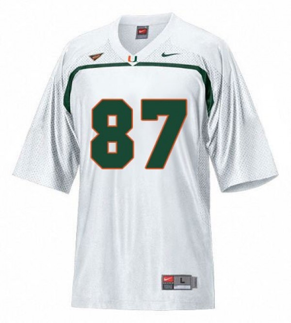 Youth Miami Hurricanes #87 Reggie Wayne Performance Jersey