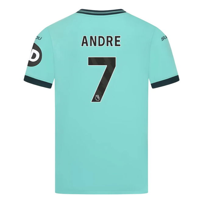 Wolves Wolves Away Shirt Kids Andre #7 Elite Performance Authentic...