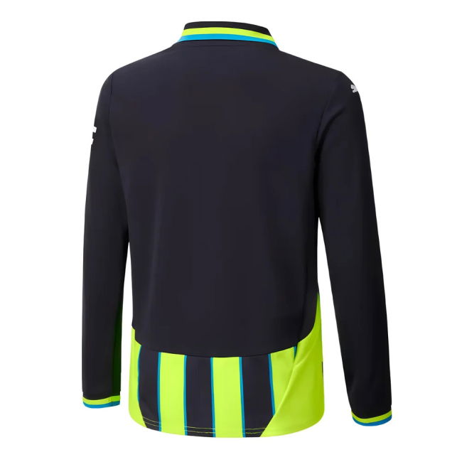 Official Football Man City Away Long Sleeve Shirt Kids De Bruyne #...