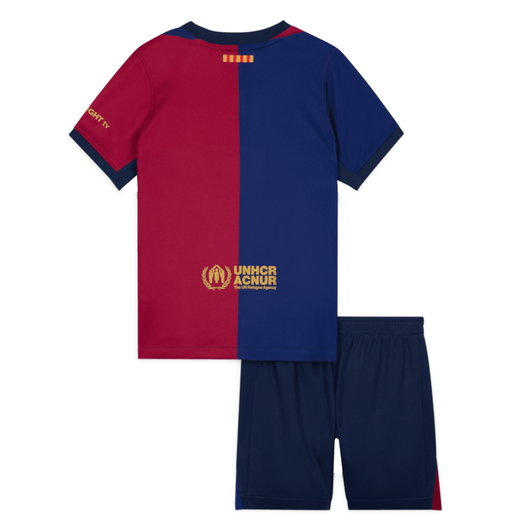 Kid's Barcelona Home Soccer Jersey Kit(Jersey+Shorts) 2024/25-Spotify
