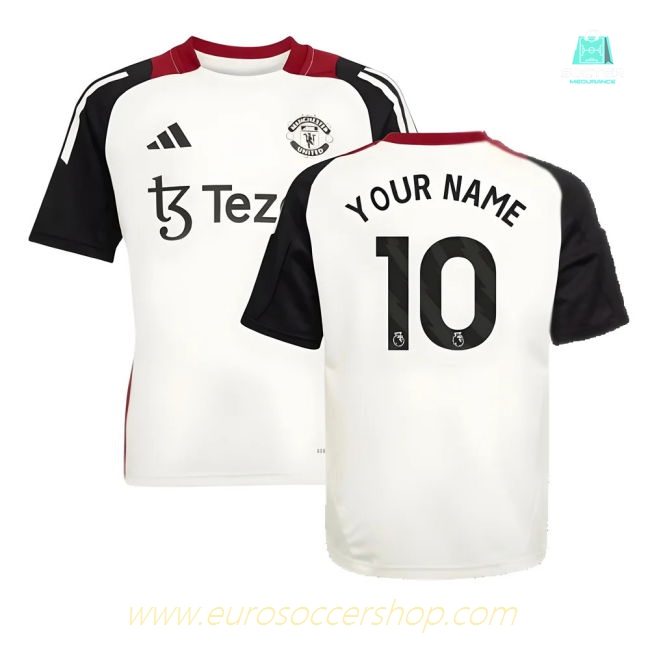2024-2025 Man Utd Training Jersey (Off White) - Kids (Your Name)