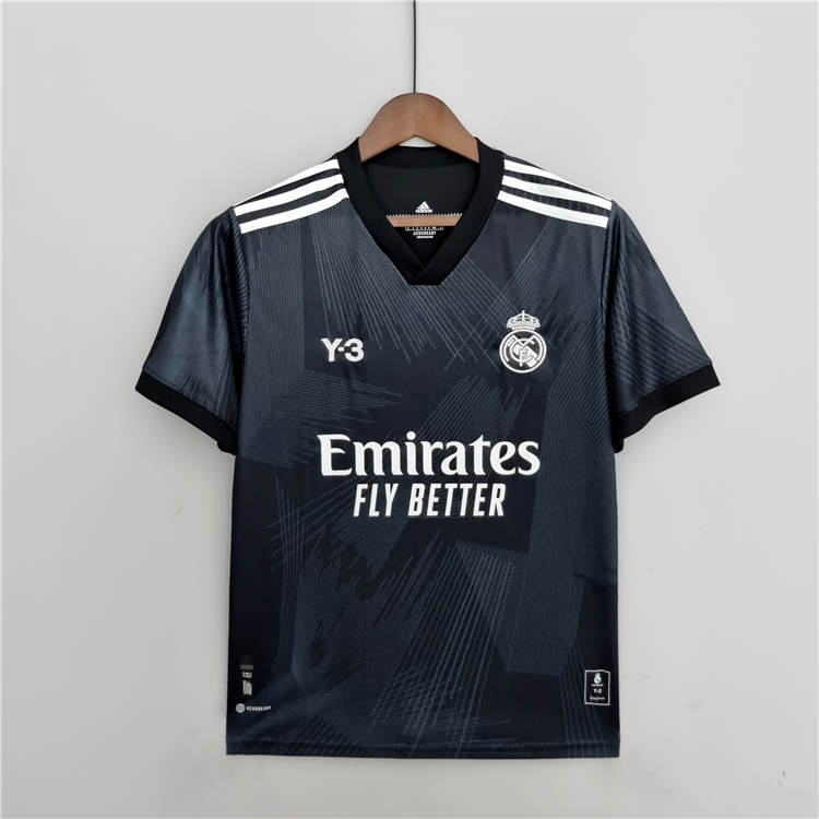 Real Madrid X Y3 2223 Black Soccer Jersey Football Shirt - Official