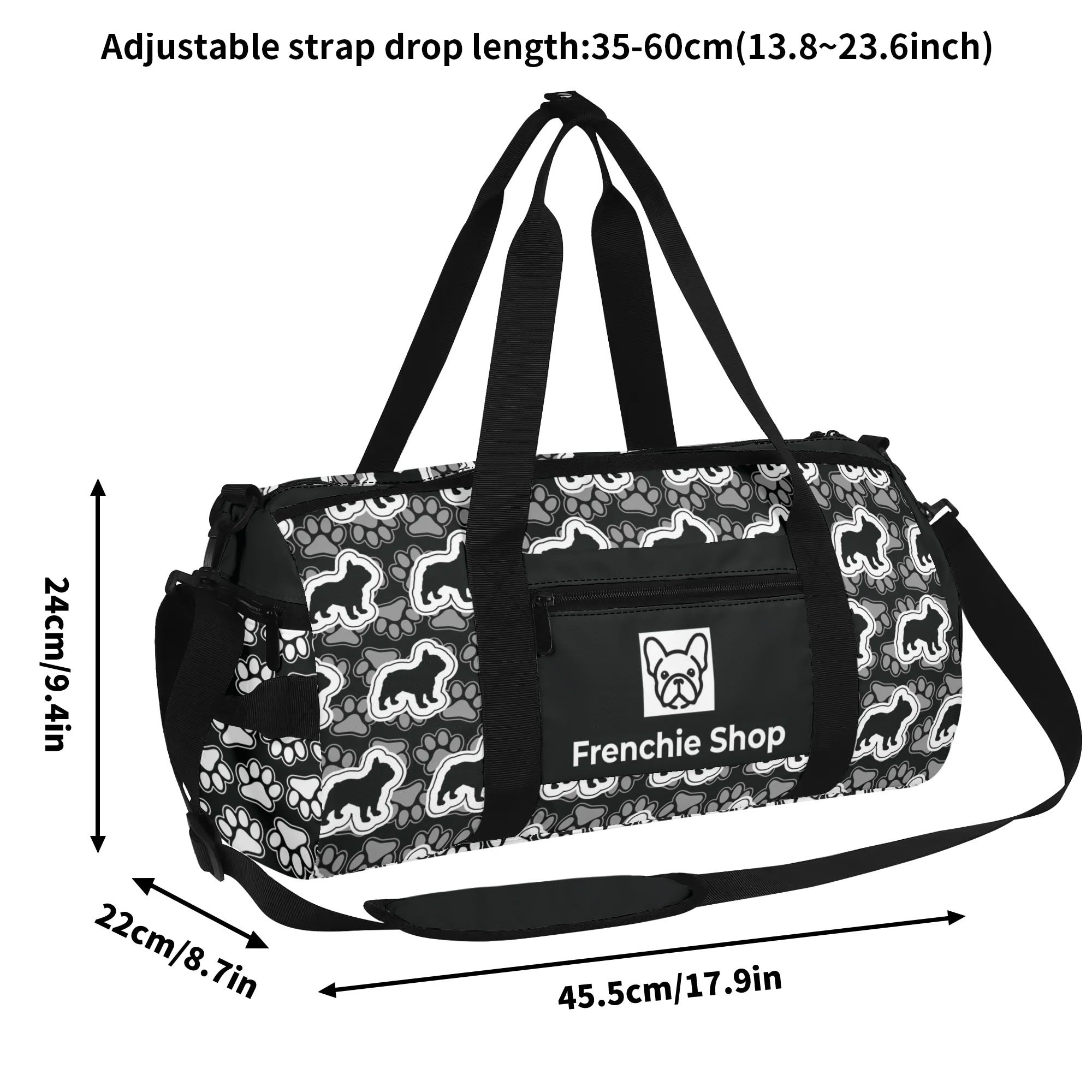 Durable Ivy - Non-slip Gym Bag For Frenchie Lovers Winter Wear