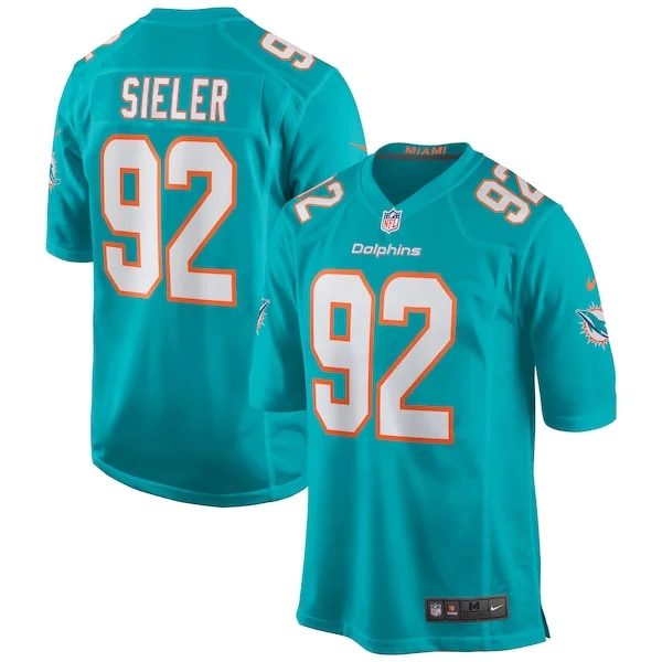 None Zach Sieler Game Jersey - Aqua | NFL Player Jersey | NFL Football