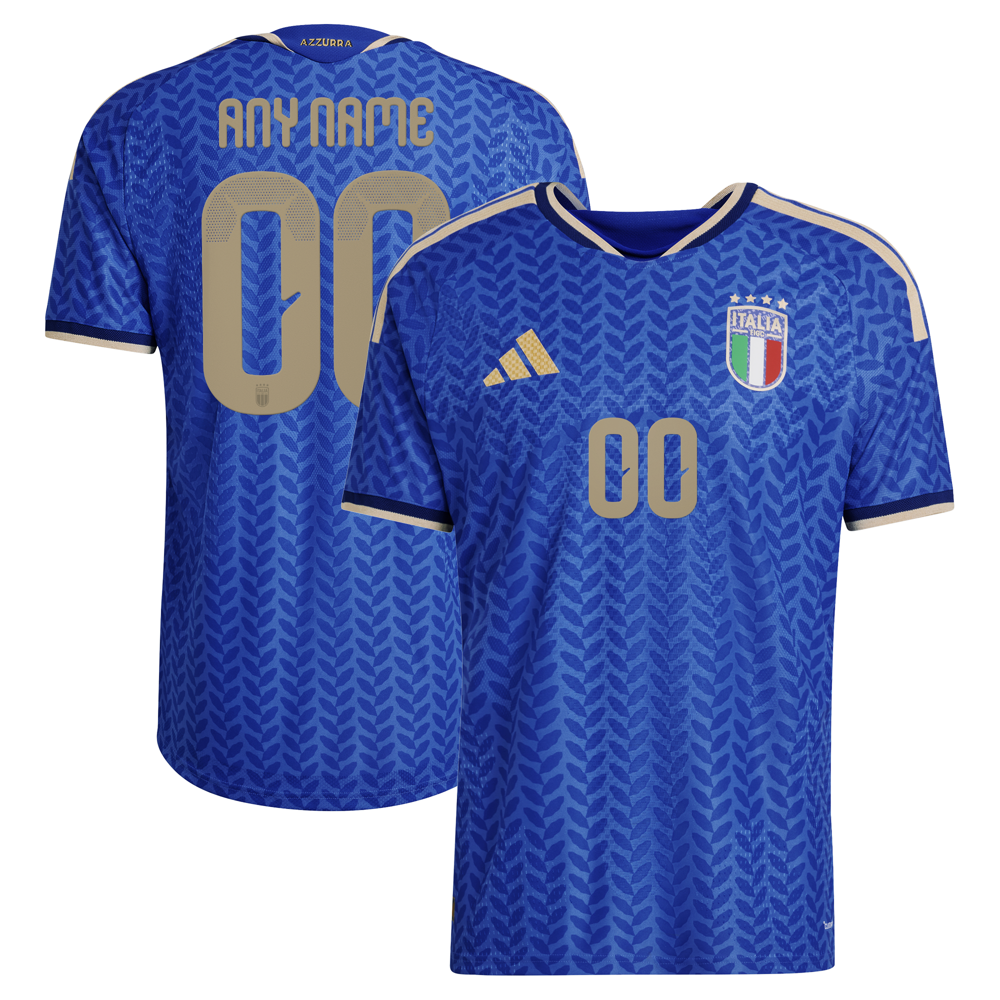 [SJH] Italy National Team 2026 Home On-Field Authentic Custom Jersey - Blue