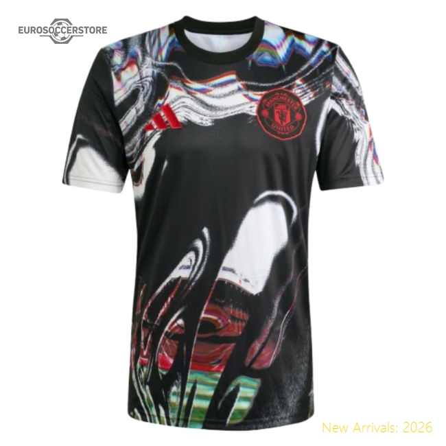 Elite Performance 2025-2026 Man Utd Pre Match Shirt Black