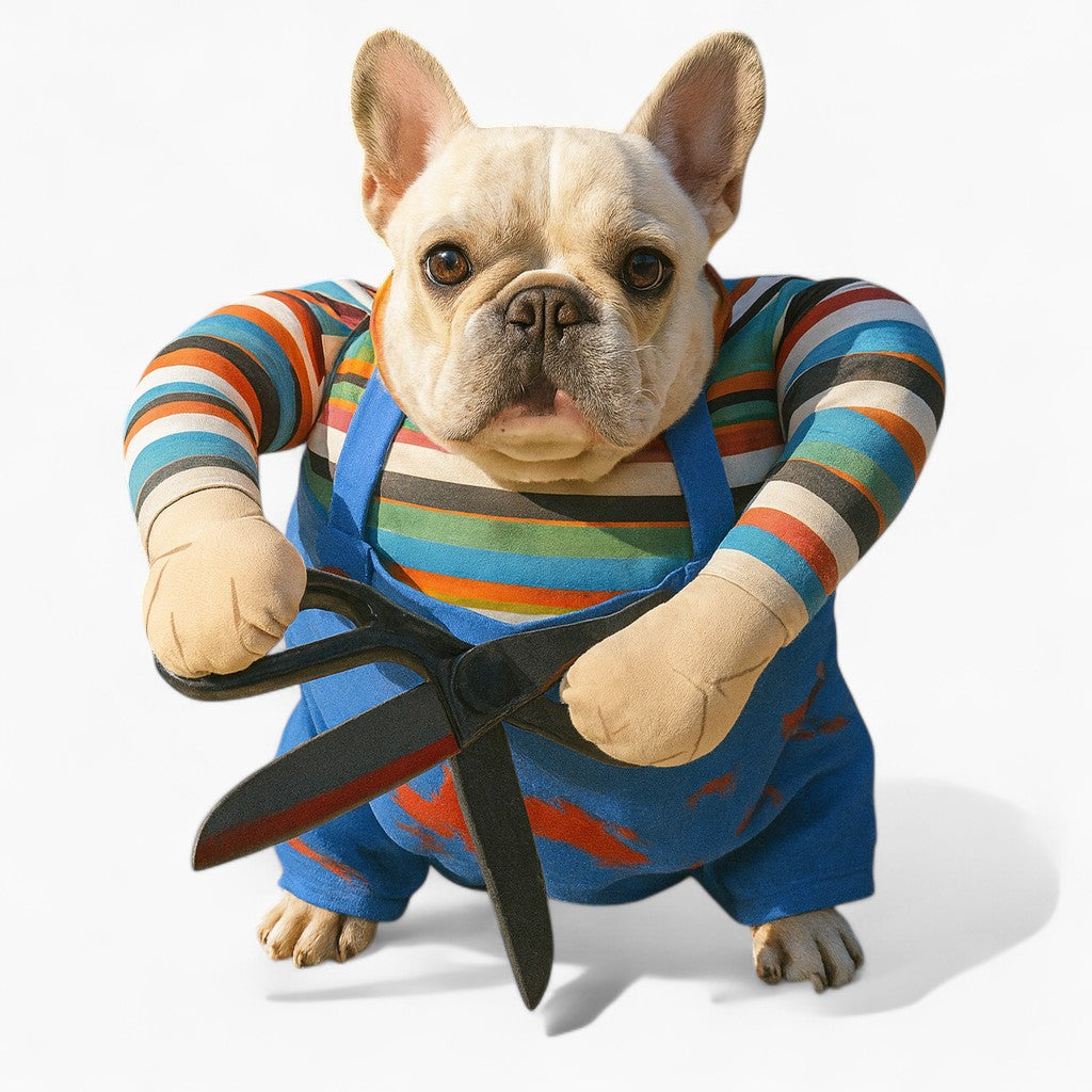 ChopaPup Frenchie Costume with Scissors – Hilarious Halloween Party Outfit