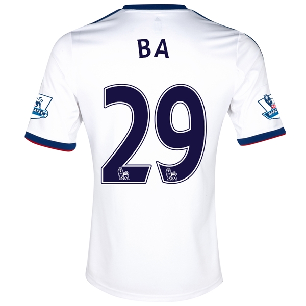 13-14 Chelsea 29 Ba White Away Soccer Jersey Shirt - Official Replica