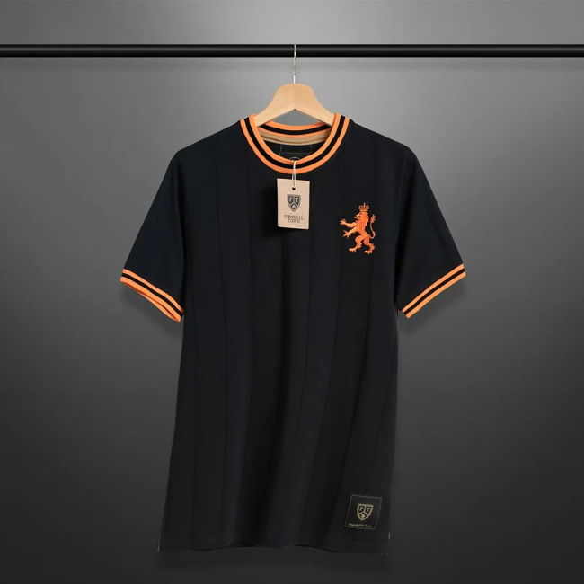 Vintage Holland De Leeuw Black Soccer Jersey Holland Premium