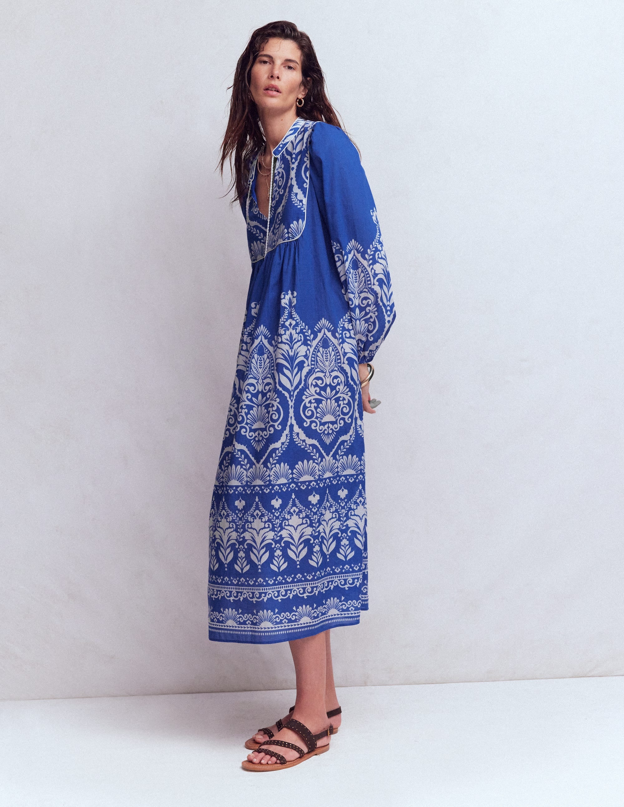 Boho Tie Neck Kaftan