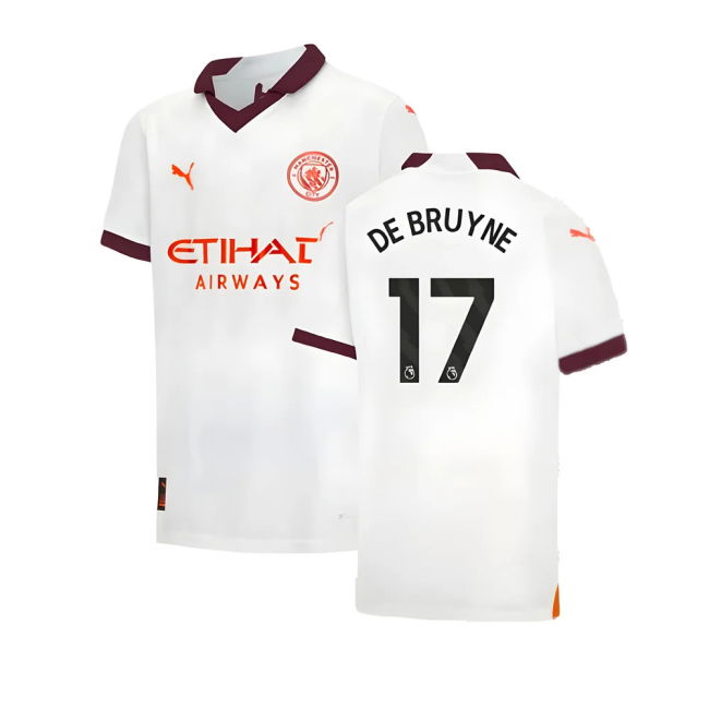 2023-2024 Man City Shirt (Kids) (DE BRUYNE 17) (Kids) | Performance