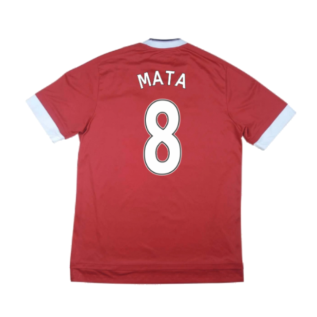 Manchester United 2015-16 Home Shirt ((Excellent) M) (Mata 8)