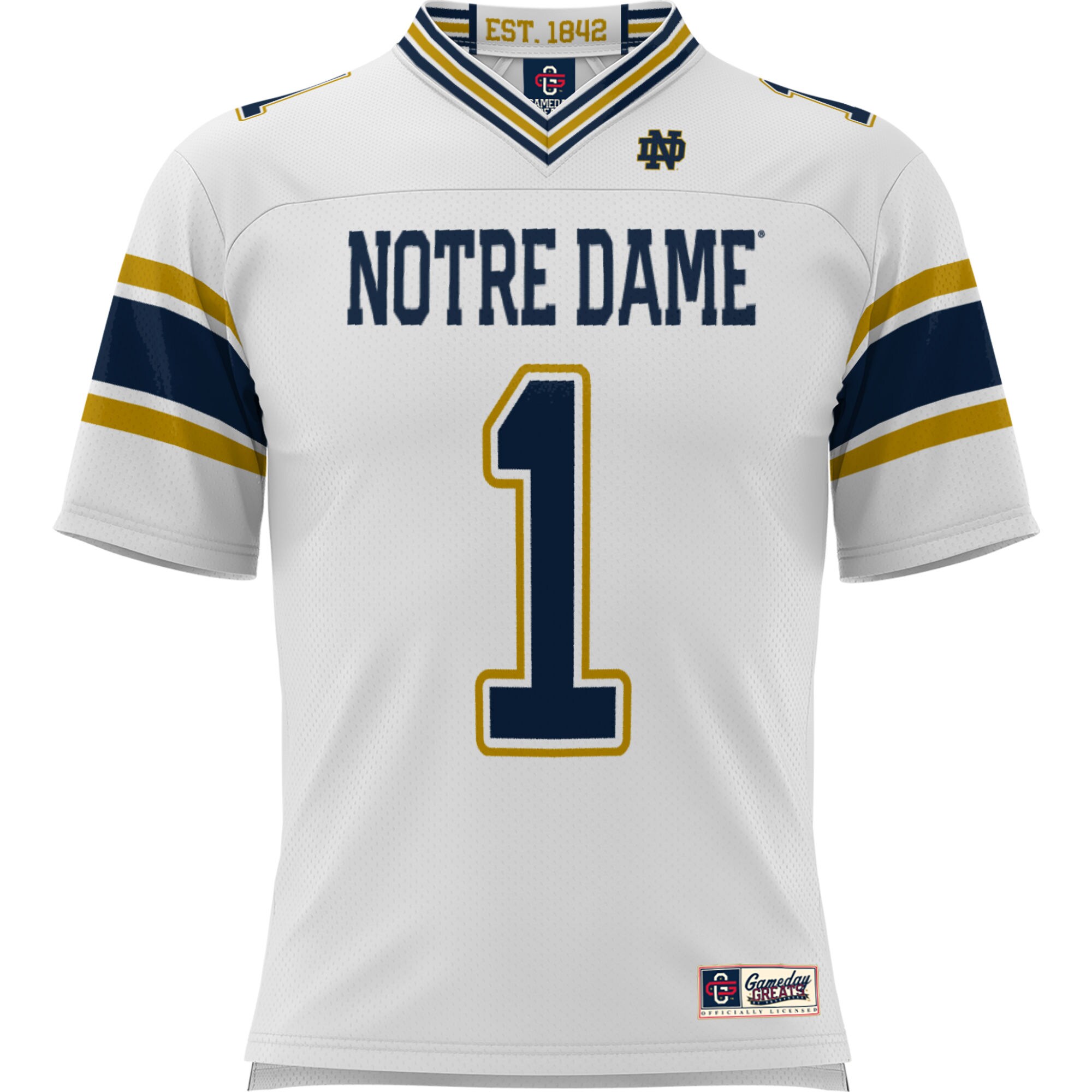 [DDG] Notre Dame Fighting Irish GameDay Greats Youth Football Jersey - White