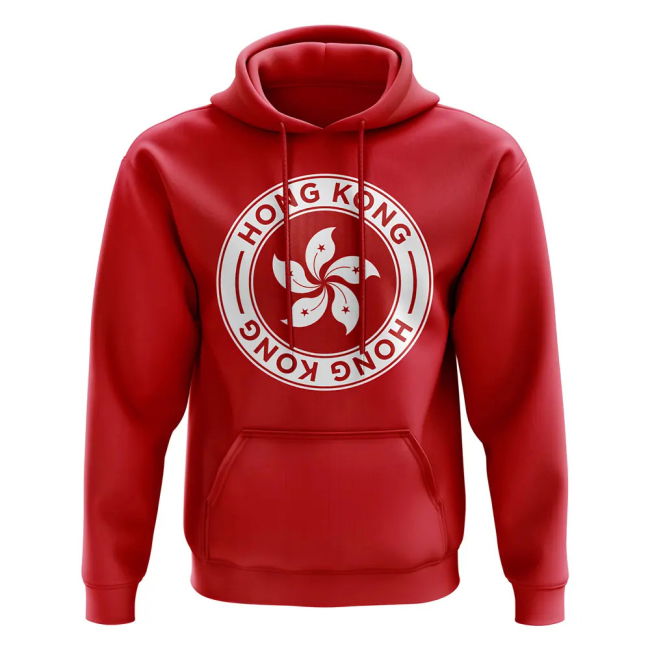 Pro-Grade Hong Kong Football Badge Hoodie (Red) Performance-Driven