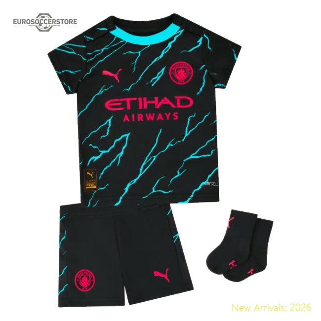 2023-2024 Man City Kids Breathable Jersey Climacool Stretchy