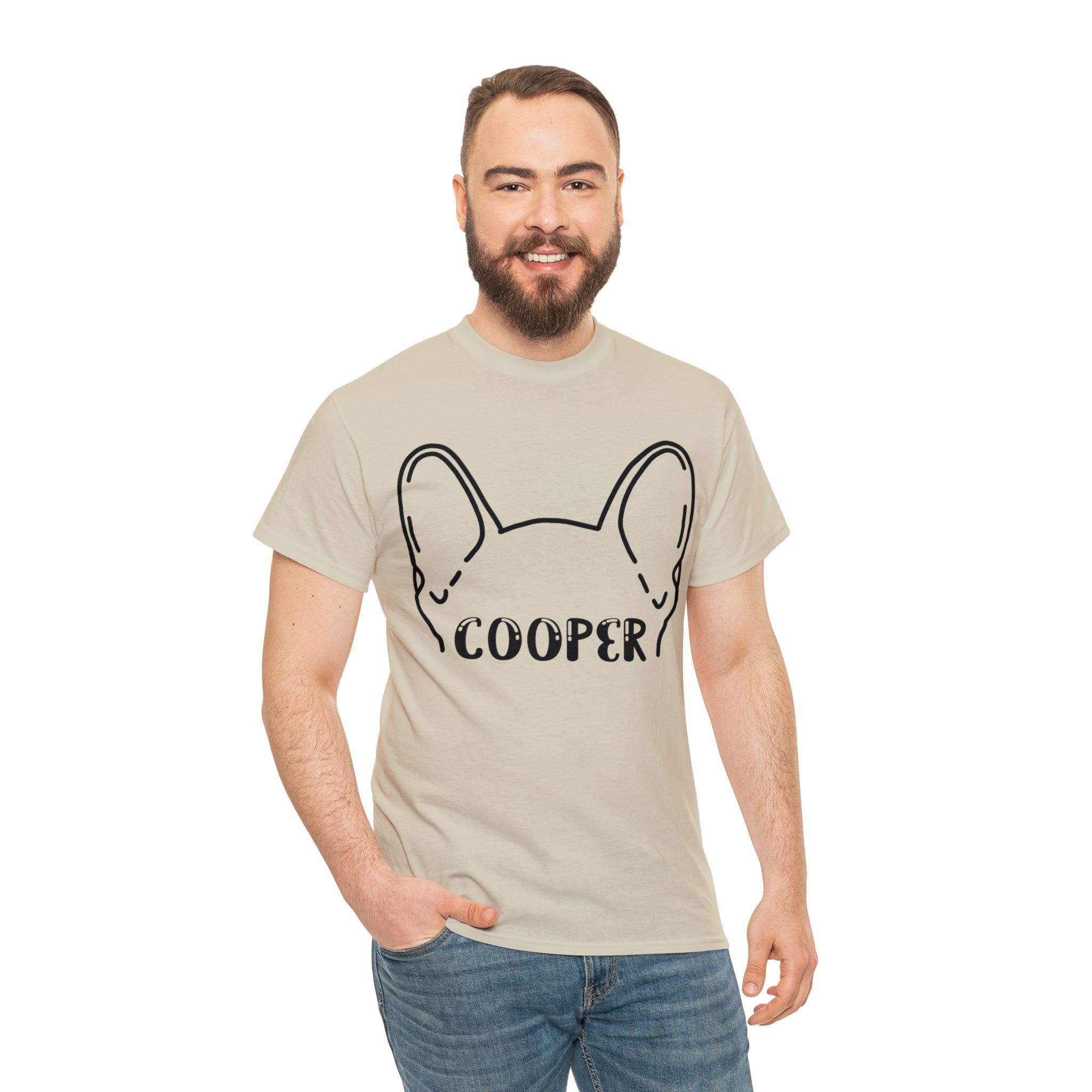 Comfortable My Frenchie - Custom Unisex Cotton T-shirt for Fashion