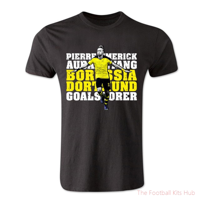 Pierre Emerick Aubameyang Dortmund Goalscorer T-Shirt (Black) - Kids