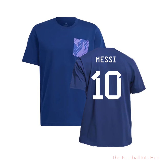 2022-2023 Argentina DNA Graphic Tee (Night Indigo) (MESSI 10)