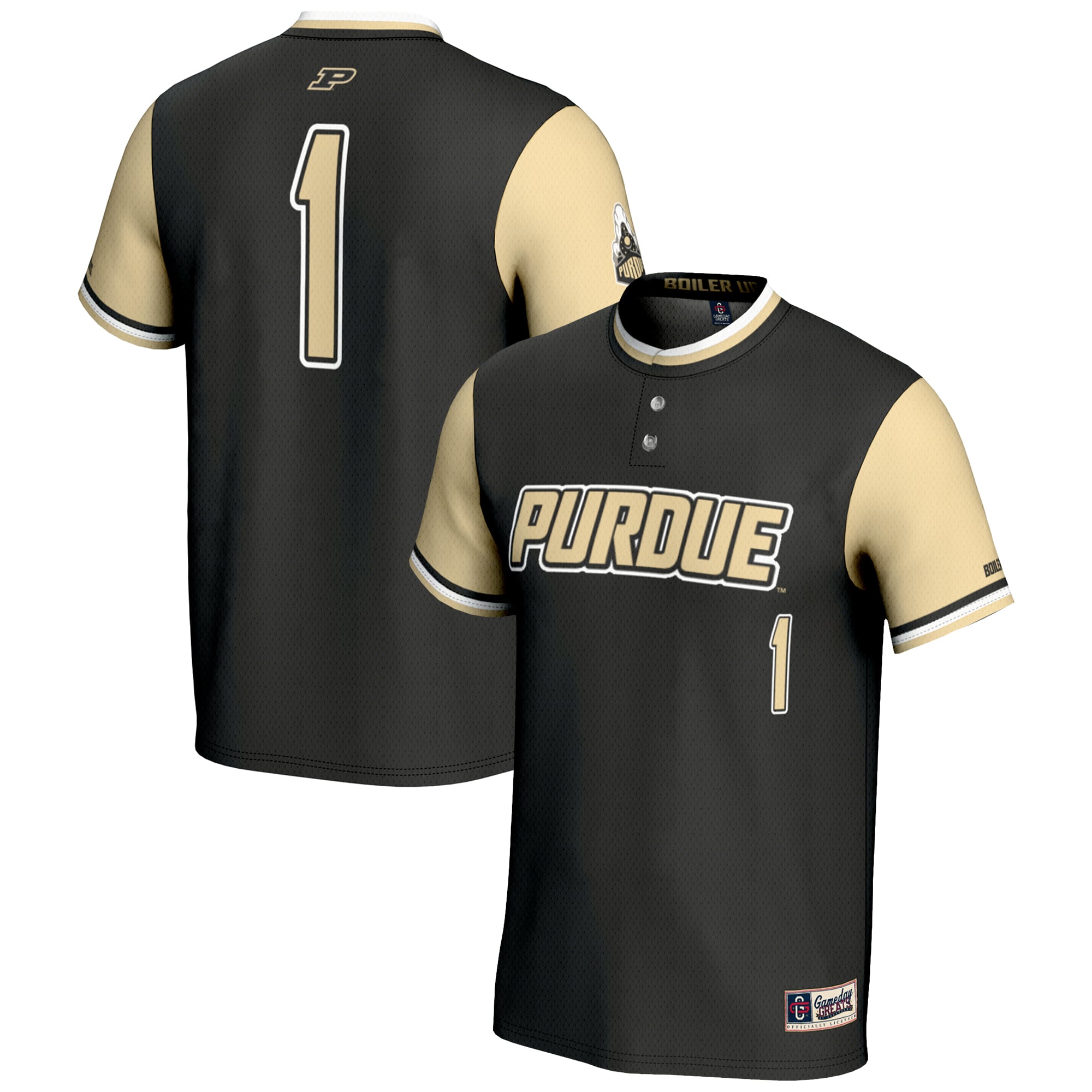 #1 Purdue Boilermakers GameDay Greats Youth Lightweight Softball Jersey - Gold