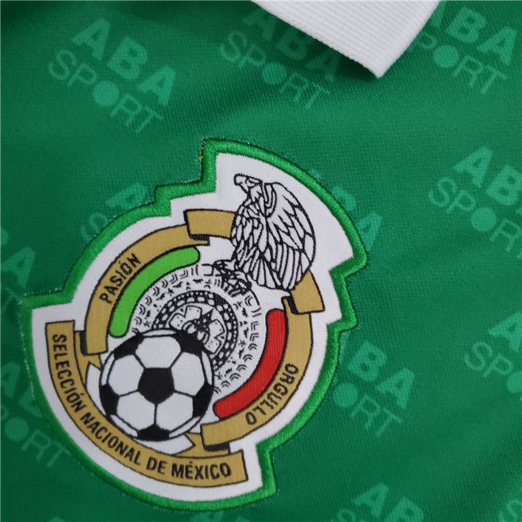 Advanced Fabric MEXICO RETRO SHIRT 1995 HOME SOCCER JERSEY FOOTBALL