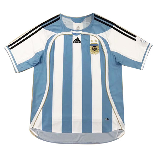 2006 World Cup Argentina Home Retro Soccer Jersey Shirt - World Cup