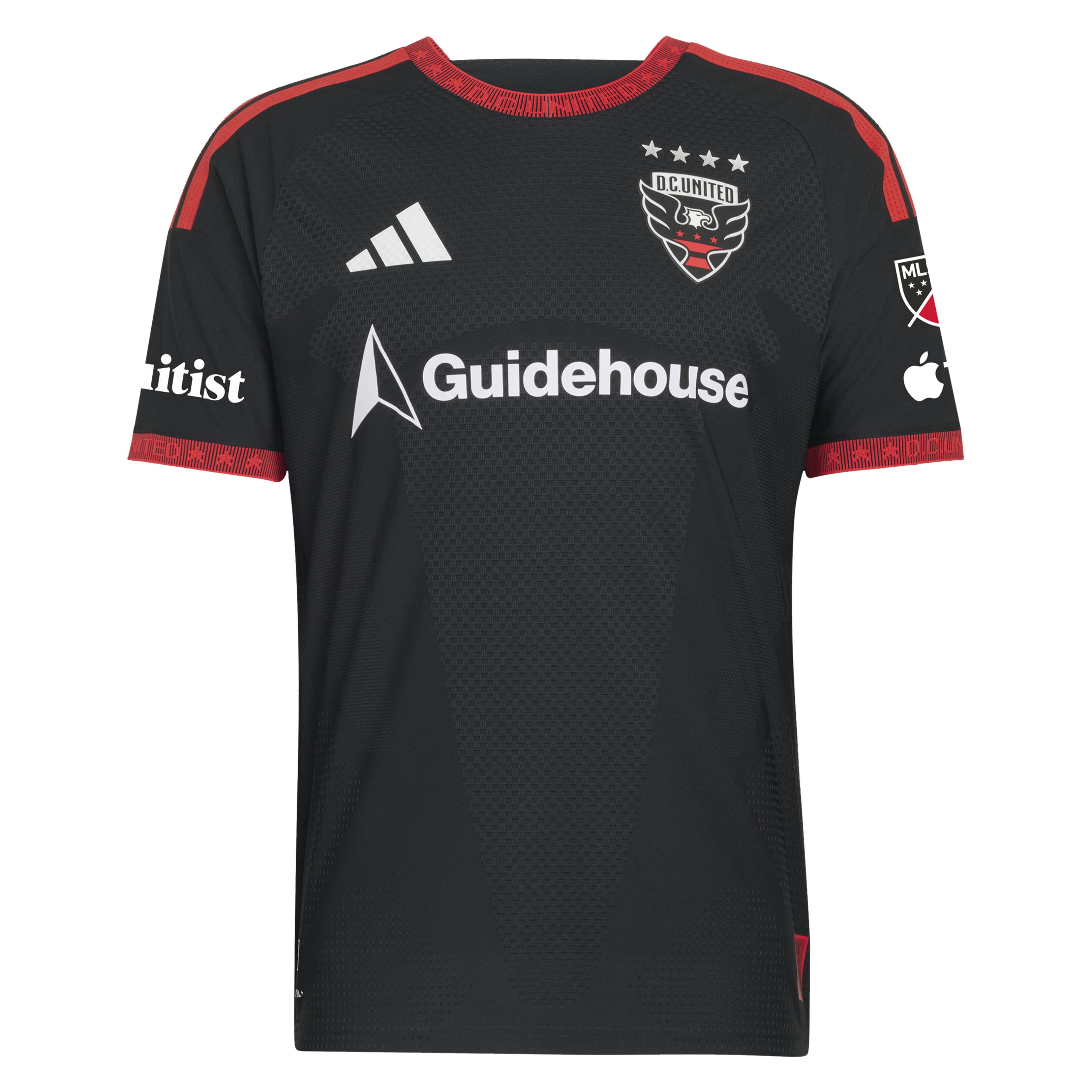 [LK] D.C. United 2026 Black-and-Red Kit On-Field Authentic Patch Custom Jersey - Black