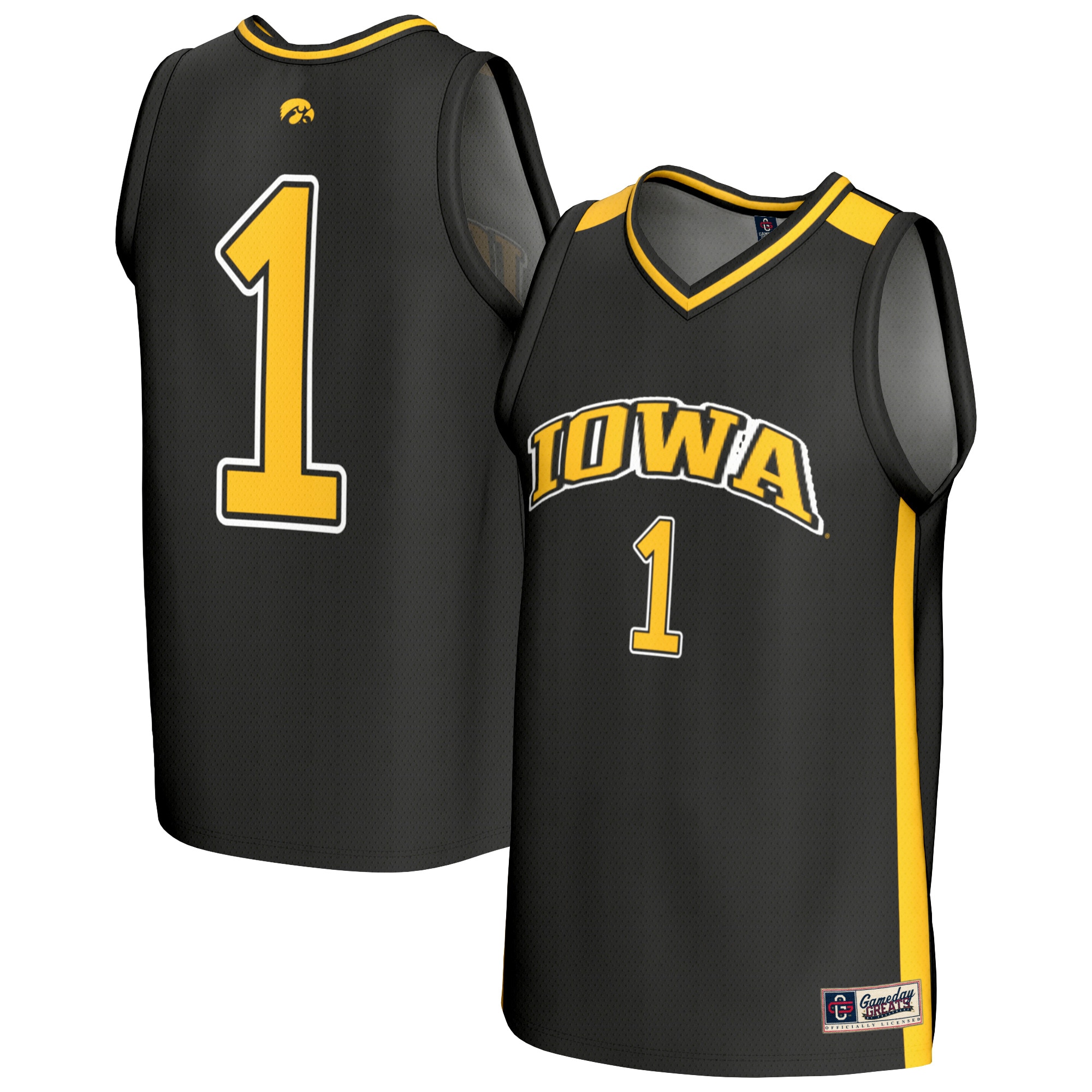 [NJP] Women's Iowa Hawkeyes GameDay Greats Lightweight Collegiate Basketball Fashion Jersey - Black
