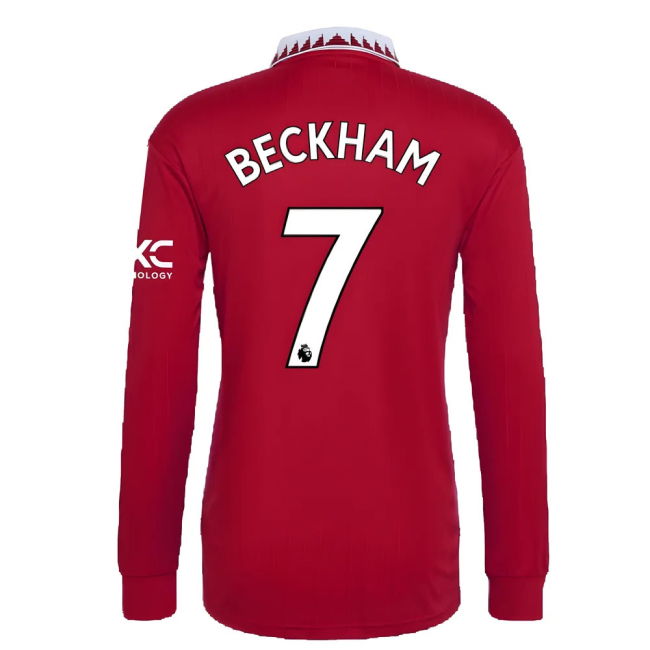 2022-2023 Man Utd Long Sleeve Home Top (BECKHAM 7)