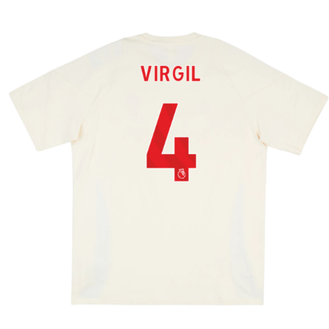 Liverpool Liverpool Training Tee White Virgil #4 Top Tier Fervent ...