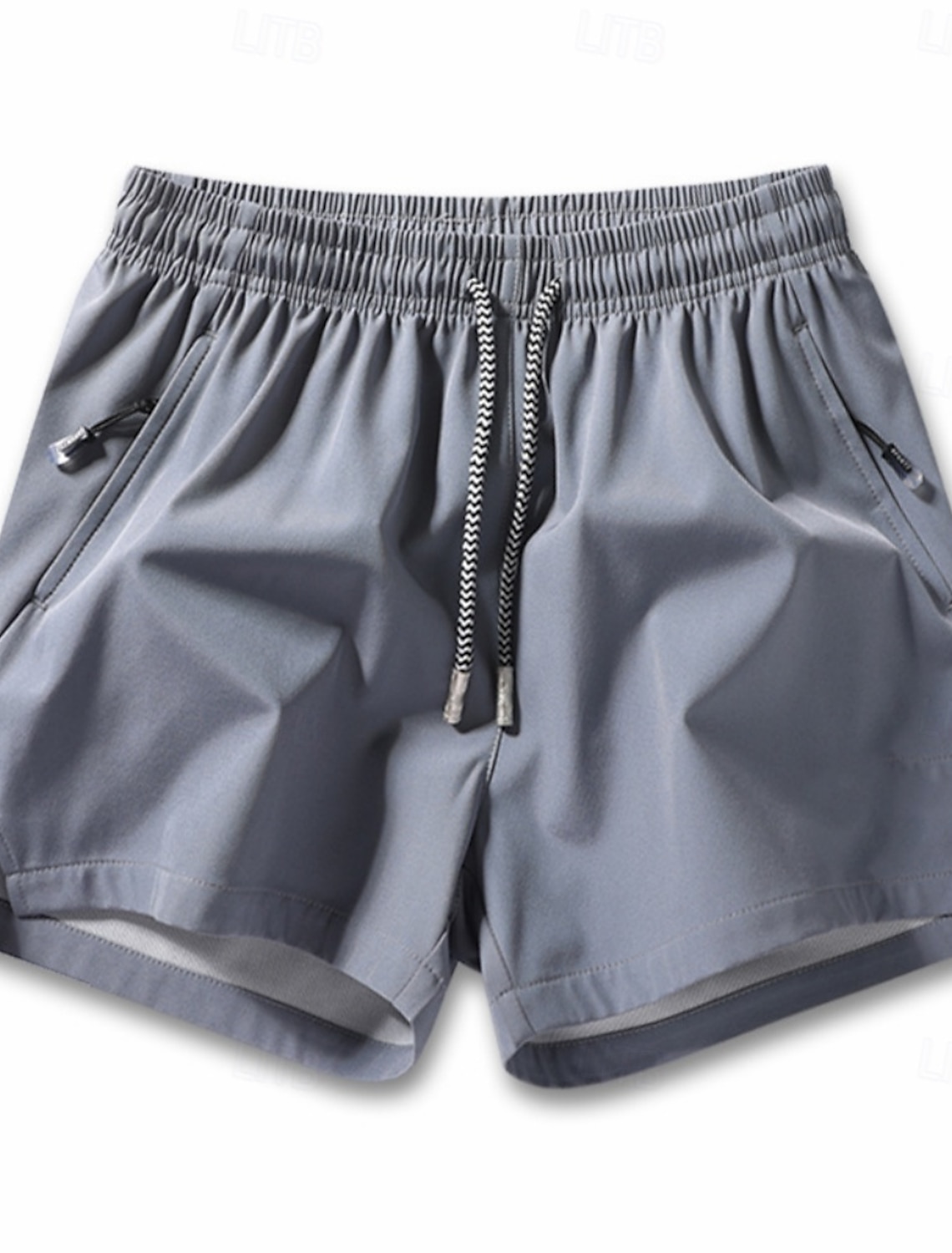 Men's Shorts Summer Shorts Beach Shorts Casual Shorts Athletic Short Drawstring Pocket Elastic Waist Plain Quick Dry Breathable Short Outdoor Beach Running Fashion Sport Blue Black Micro-elastic
