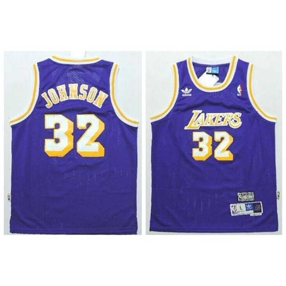 Collector's Item Performance Men's Lakers #32 Magic Purple Basketball Jersey