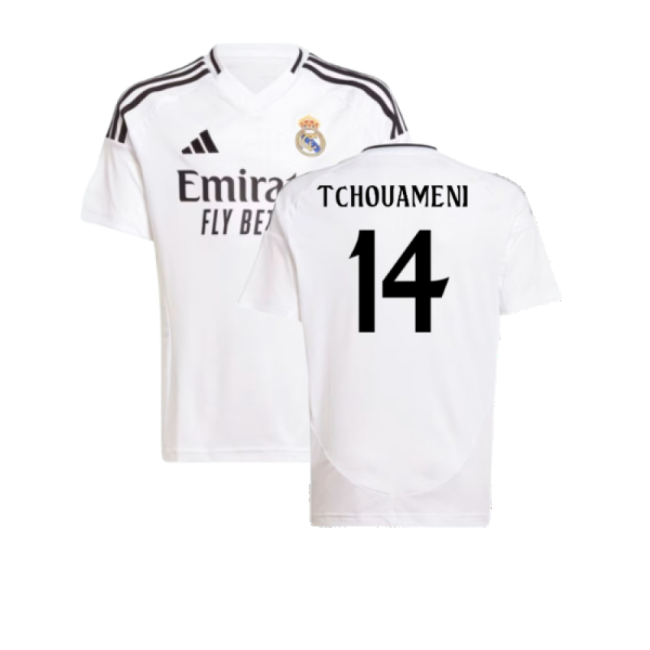 2024-2025 Real Madrid RM Premium Home Shirt (Kids) (Tchouameni 14)
