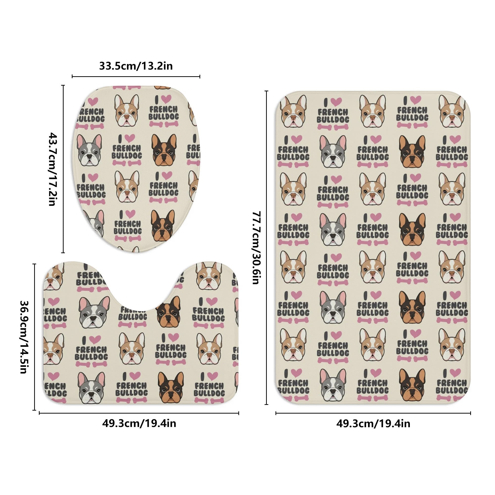 Breed-specific Bathroom Toilet Set For French Bulldogs | Breed-optimized