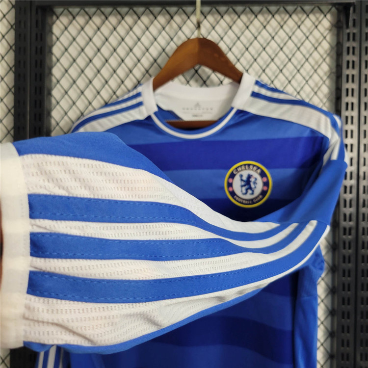 Quick Dry Chelsea 1112 Home Retro Football Shirt - Long Sleeve