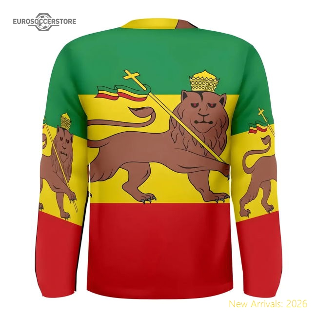 Outstanding Ethiopia Flag Long Sleeve Sublimated Sports Jersey