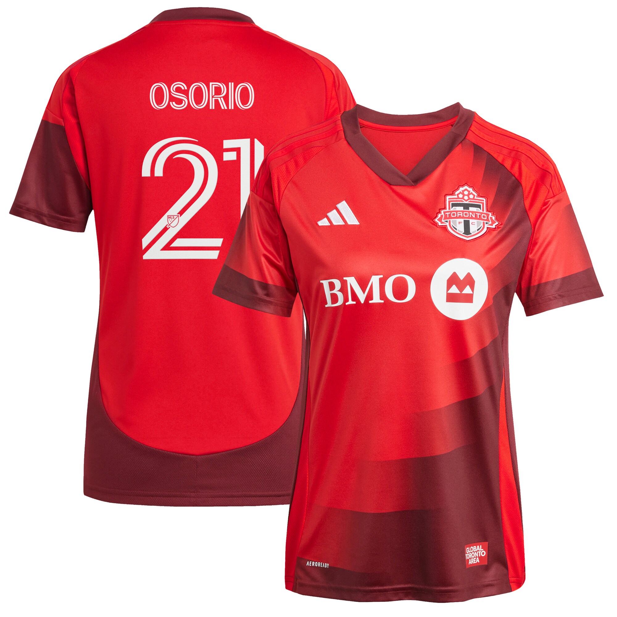 [SJH] Jonathan Osorio Toronto FC Women's 2025 Club Kit Replica Player Jersey - Red