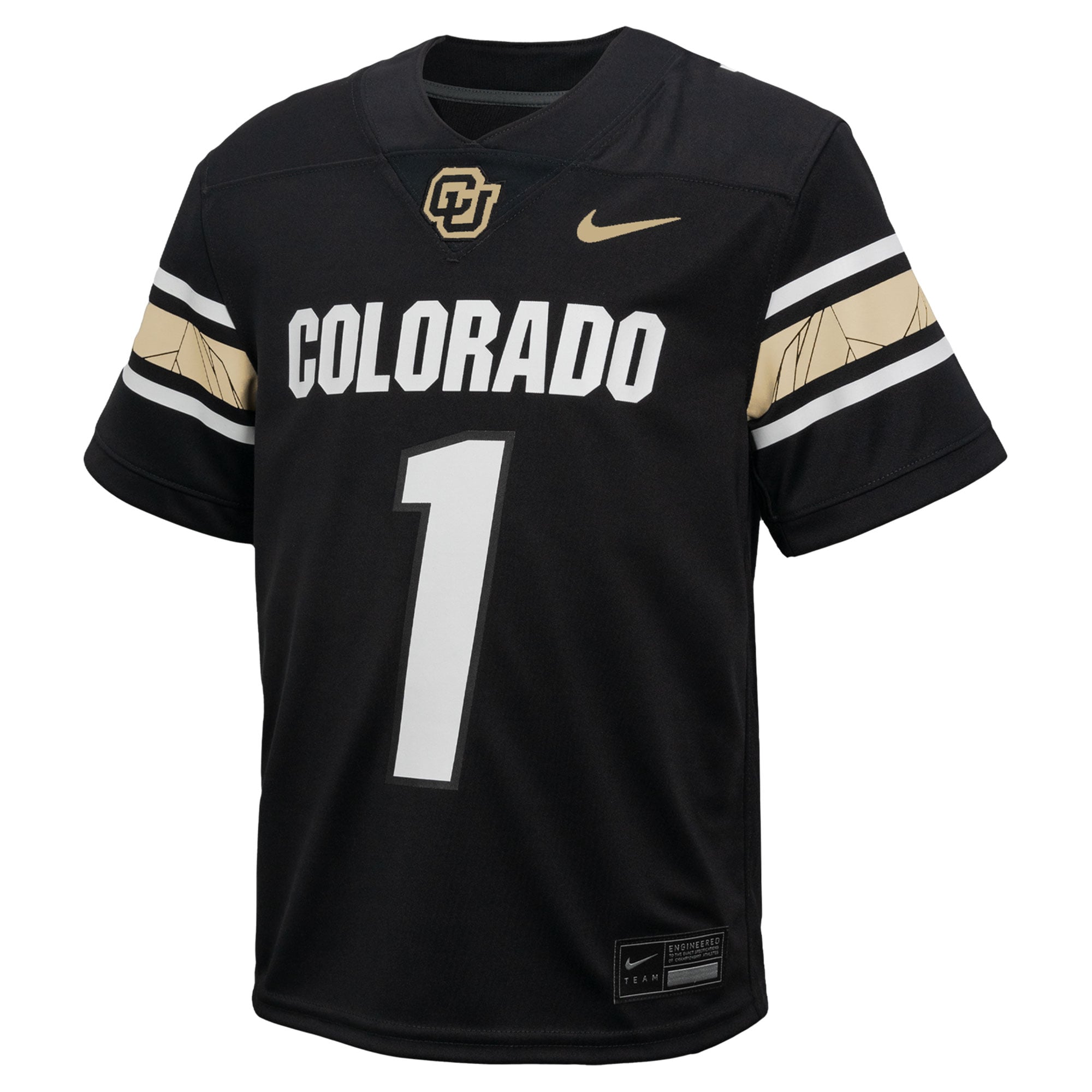 Preschool #1 Black Colorado Buffaloes Throwback Football Jersey