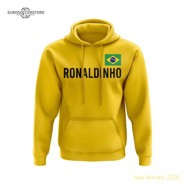 Ronaldinho Vibrant Yellow Brazil National Teams Name Hoody