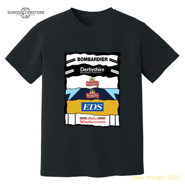 Derby Sponsor History T-shirt (black) - Fantastic Value