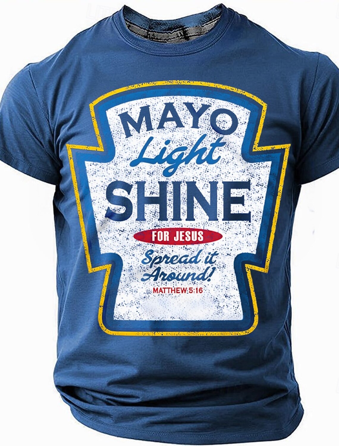 Easter Men's Funny Jesus T Shirt Short Sleeve 3D Print Crew Neck